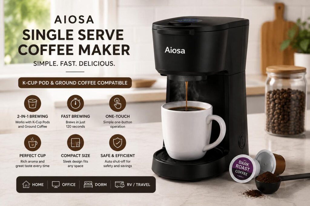 Aiosa Single Serve Coffee Maker Review