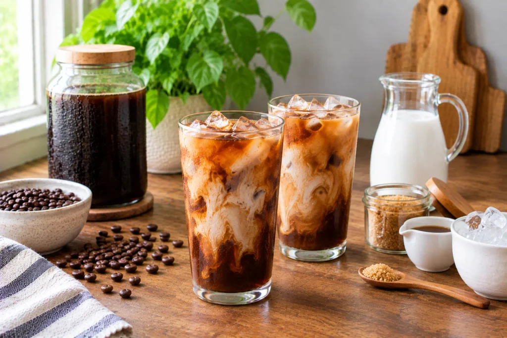 Making cold brew coffee at home without a coffee maker