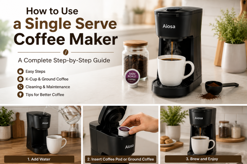 how to use a single serve coffee maker